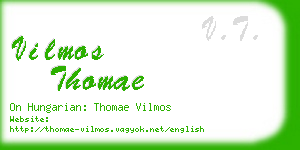 vilmos thomae business card
